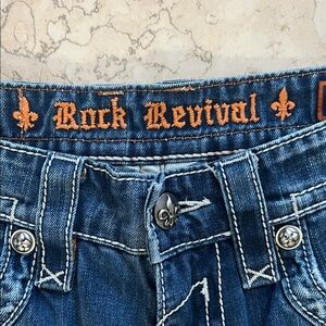 Rock Revival Indigo Denim with Orange Stitching